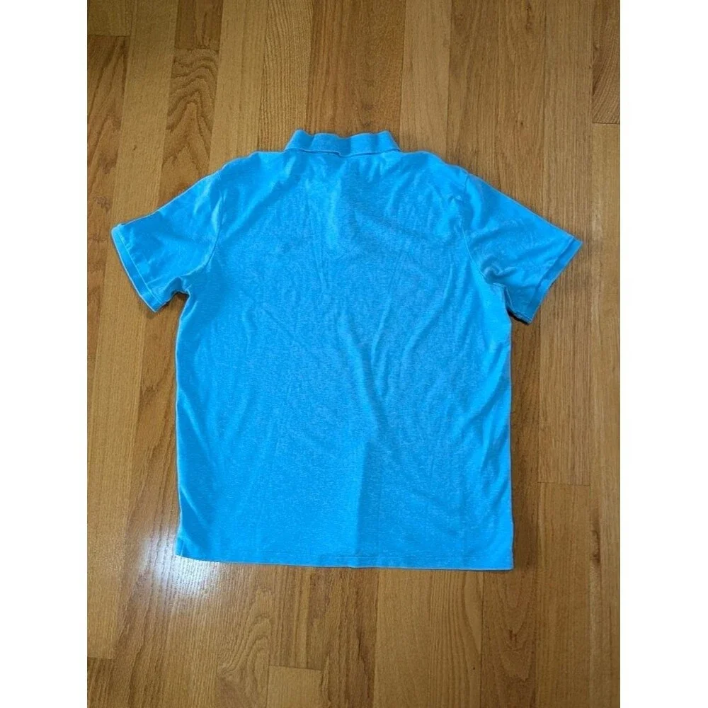 Polo Ralph Lauren Mens L Classic Fit Polo Shirt Blue Heather Pony Cotton